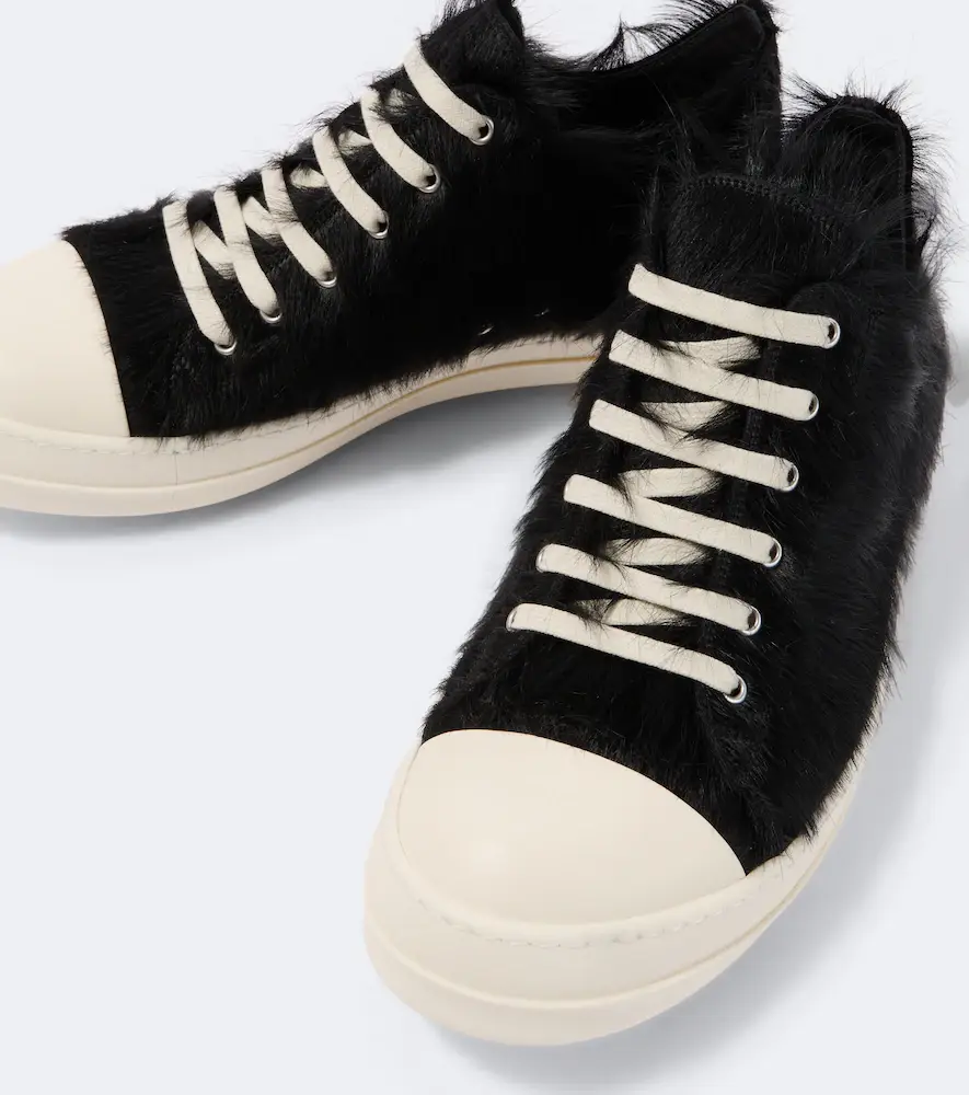 Rick Owens Low Sneaks calf hair sneakers | Thumbnail 4