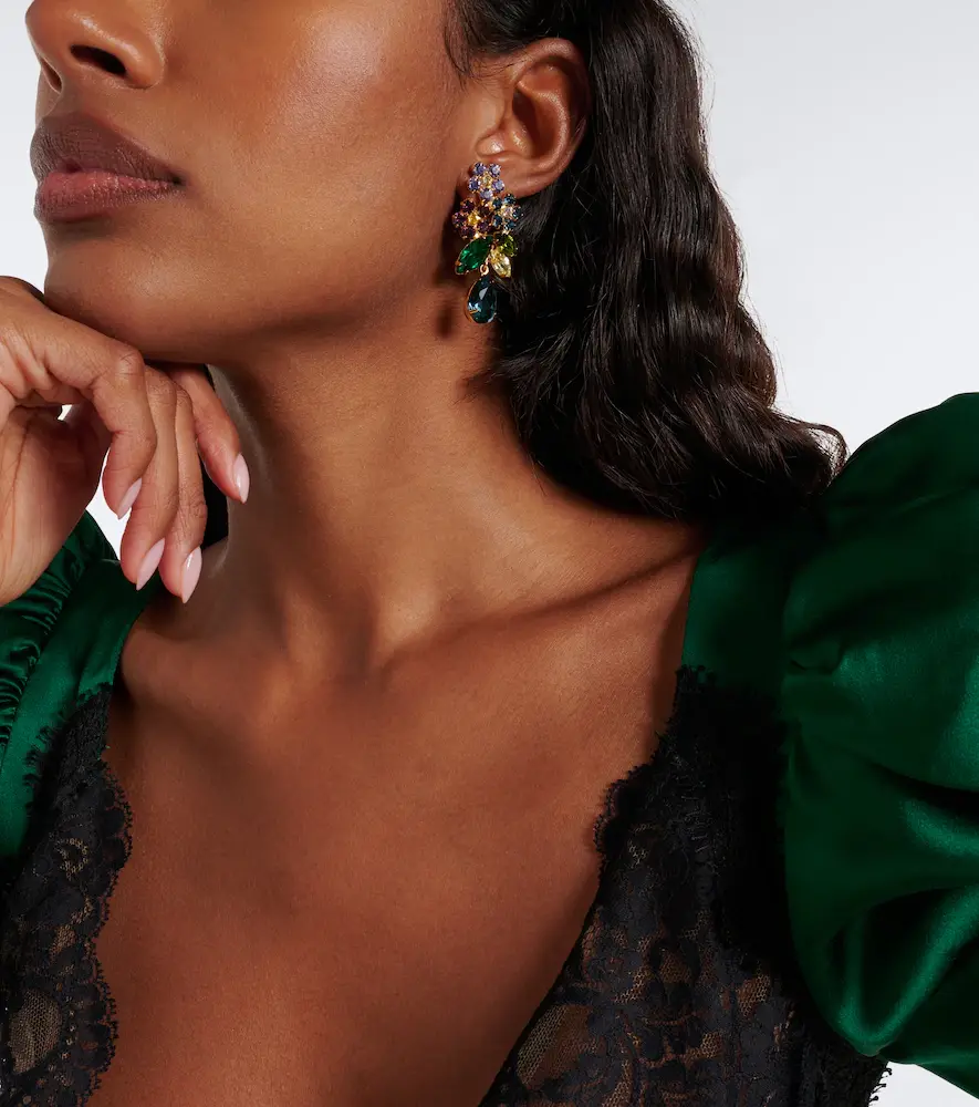 Jennifer Behr Bouquet embellished drop earrings | Thumbnail 5