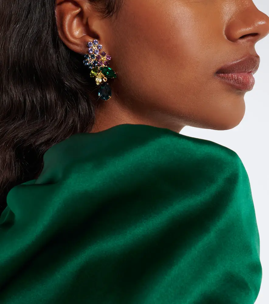 Jennifer Behr Bouquet embellished drop earrings | Thumbnail 6