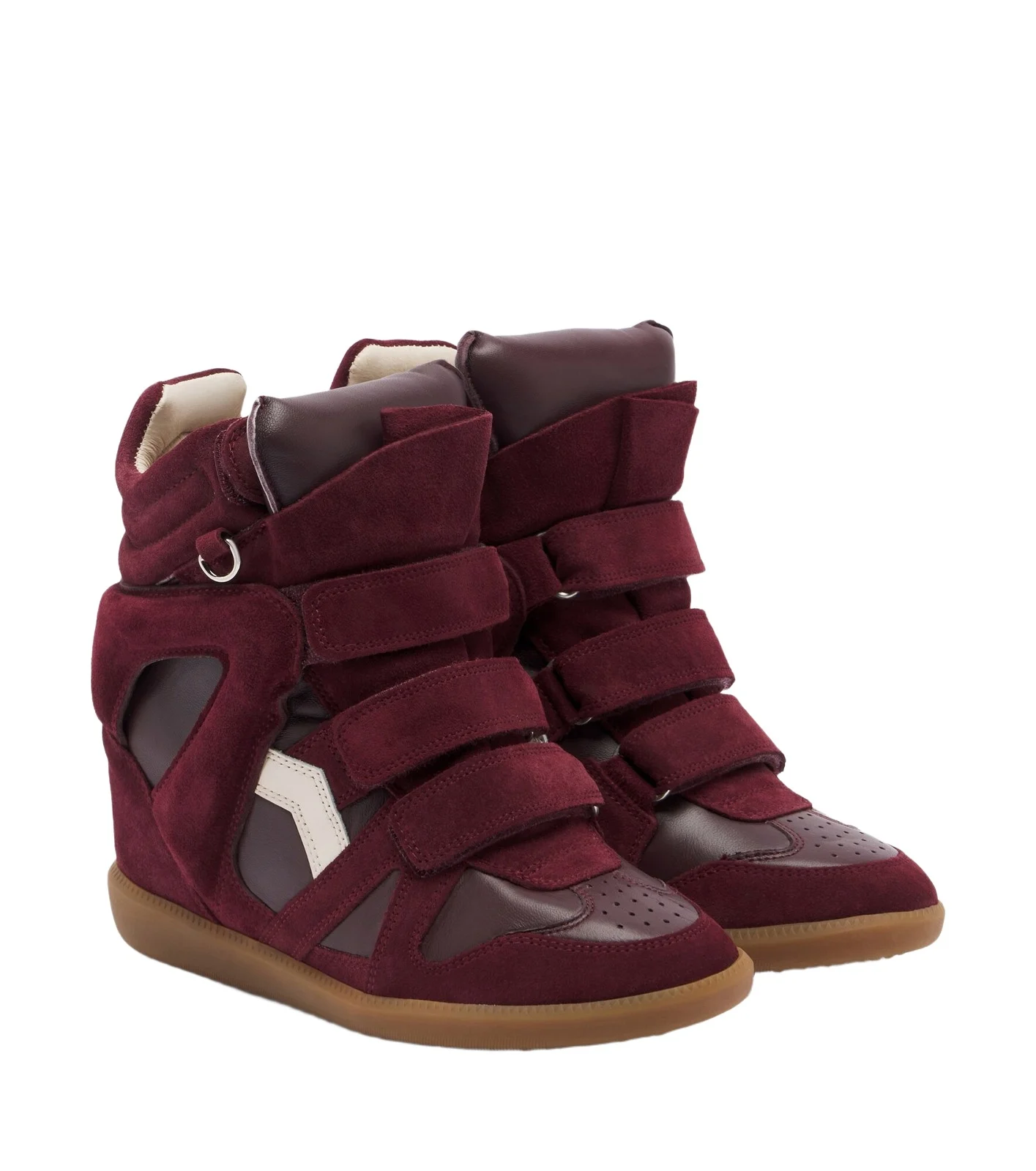 Bekett leather and suede wedge sneakers Bekett leather and suede wedge sneakers