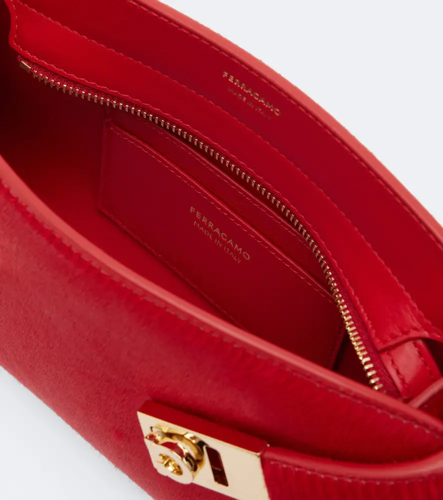 Ferragamo Hug Small calf hair clutch | Thumbnail 3 Ferragamo Hug Small calf hair clutch | Thumbnail 3