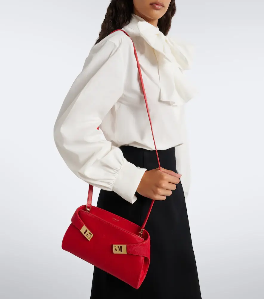 Ferragamo Hug Small calf hair clutch | Thumbnail 6 Ferragamo Hug Small calf hair clutch | Thumbnail 6