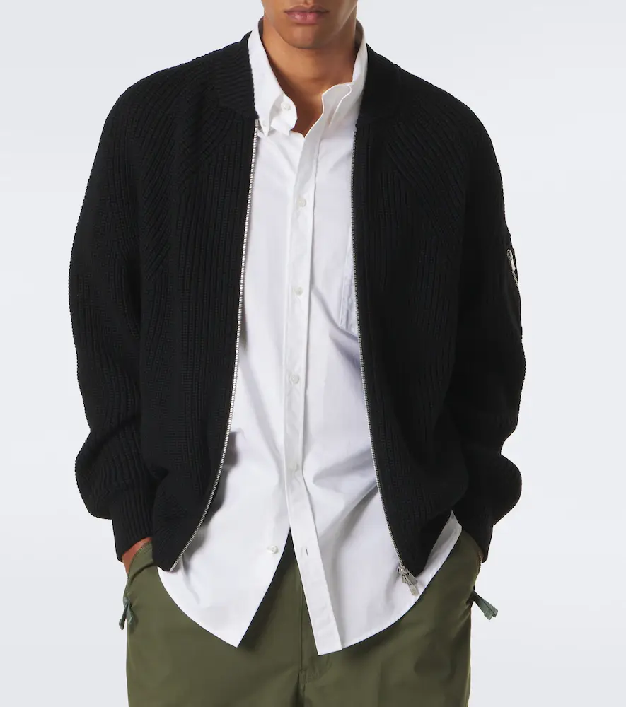 COMME des GARCONS HOMME Comme des Garçons Homme Wool zip-up cardigan | Thumbnail 3