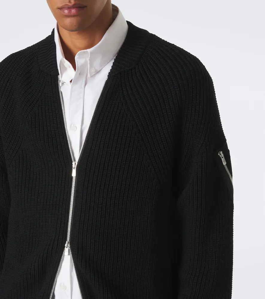 COMME des GARCONS HOMME Comme des Garçons Homme Wool zip-up cardigan | Thumbnail 4