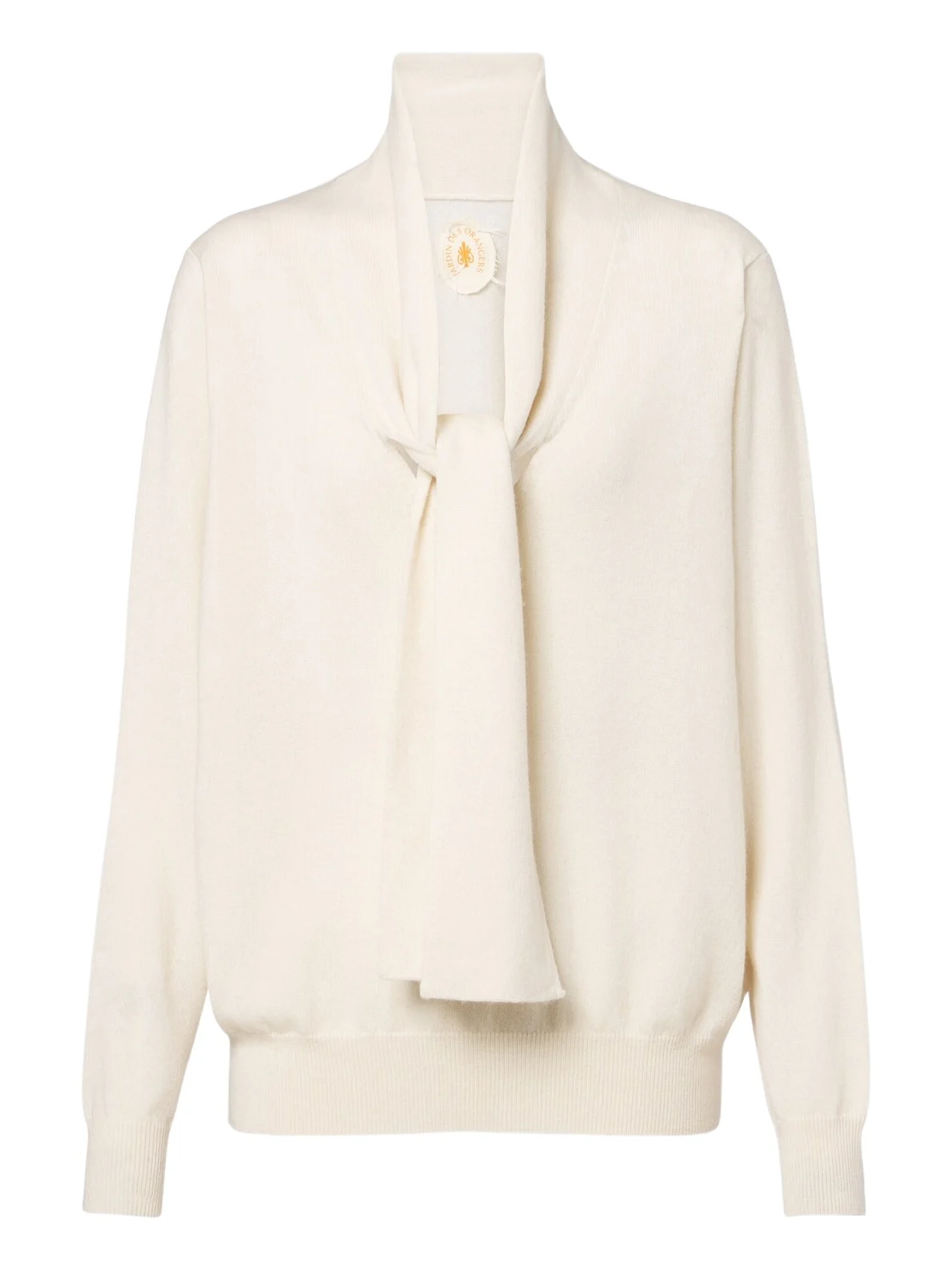 Tie-neck wool and cashmere sweater Tie-neck wool and cashmere sweater