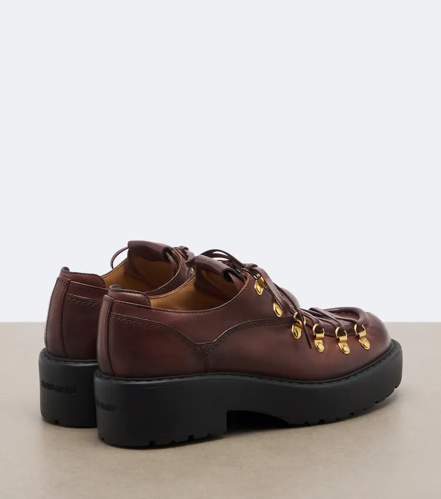 Miu Miu Leather lace-up loafers | Thumbnail 3 Miu Miu Leather lace-up loafers | Thumbnail 3