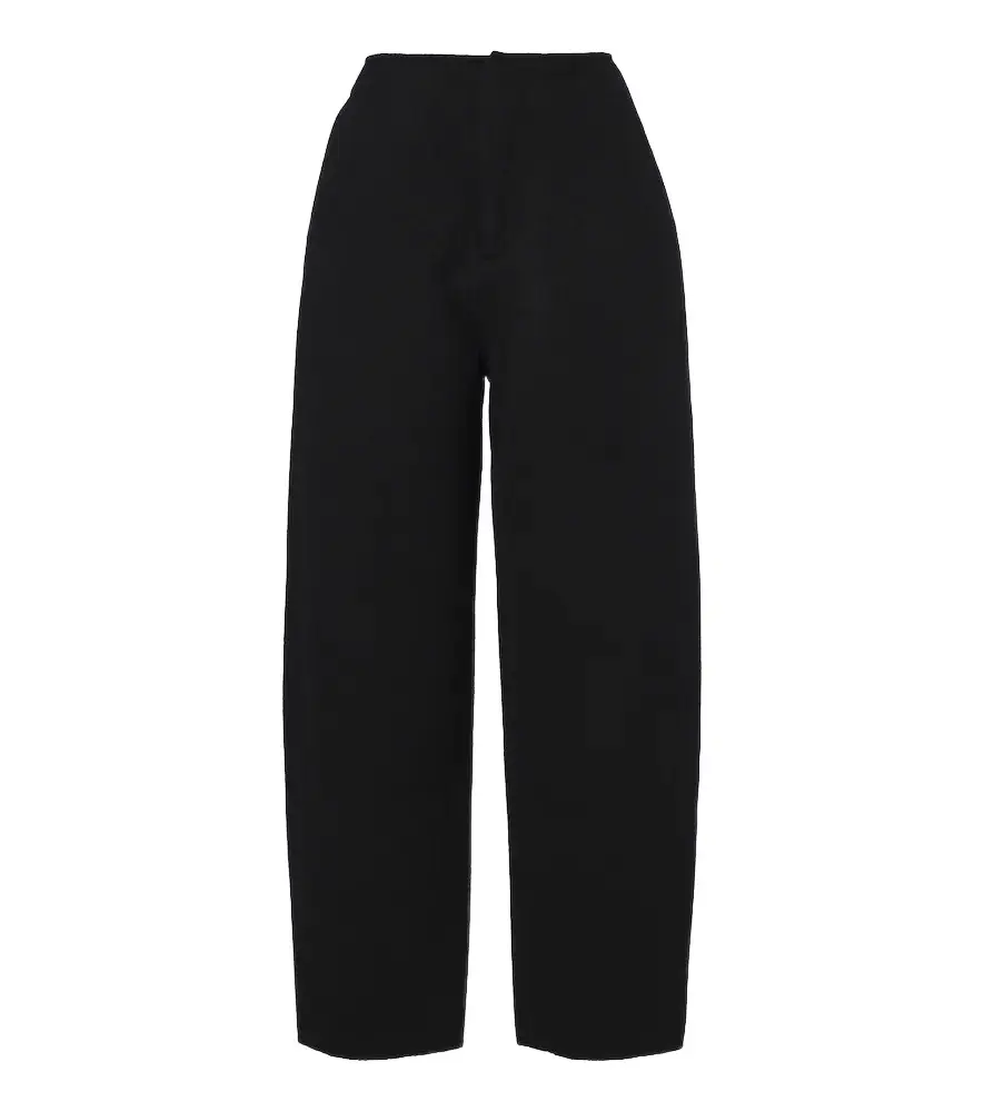 Doublé wool and cashmere barrel-leg pants Doublé wool and cashmere barrel-leg pants