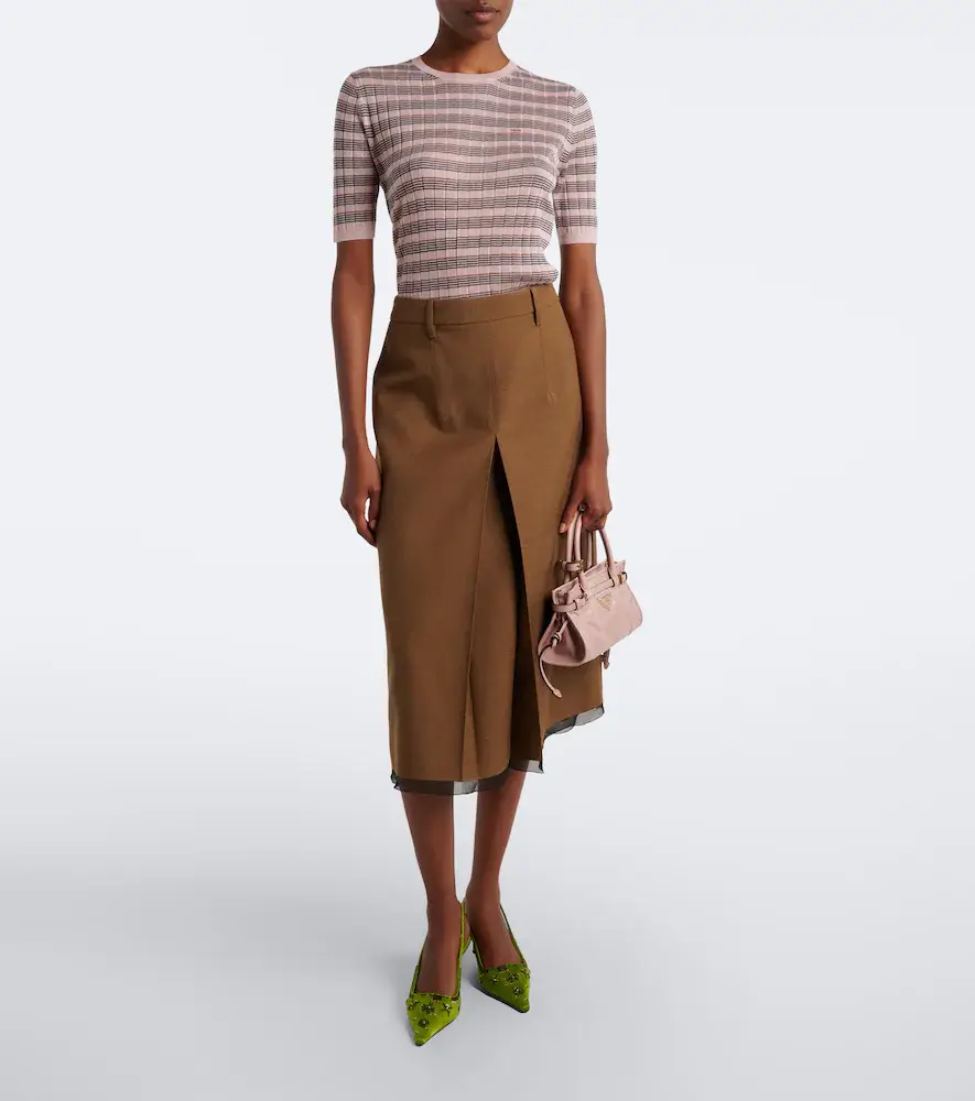Prada Striped cashmere and silk sweater | Thumbnail 4 Prada Striped cashmere and silk sweater | Thumbnail 4