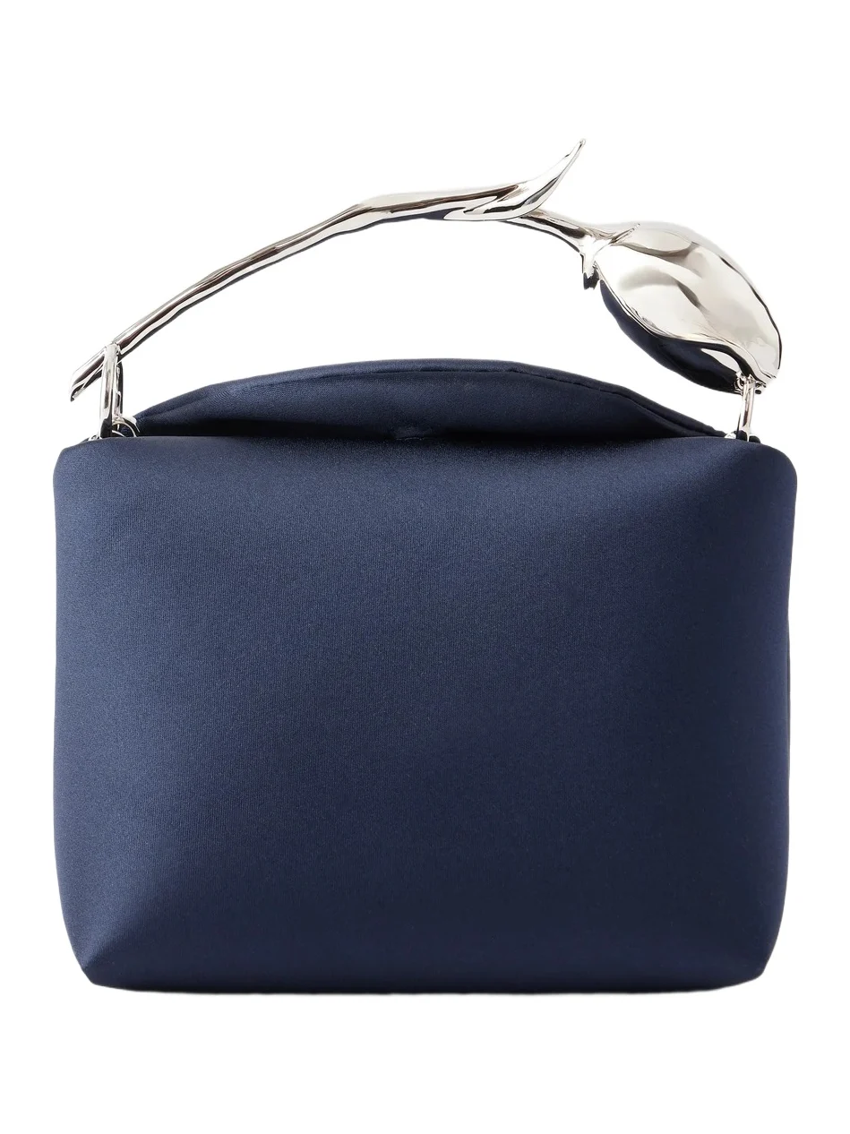 Mini Bloom Satin Top-handle Bag