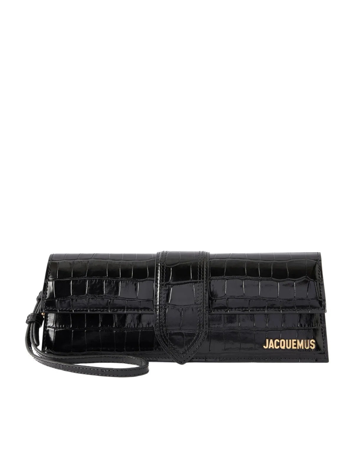 Jacquemus La Pochette Bambino Crocodile-effect Leather Clutch