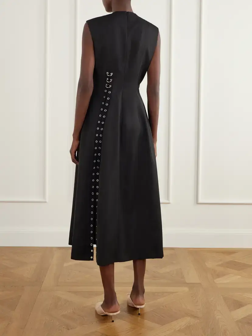 Simone Rocha Embellished Twill Midi Dress | Thumbnail 3 Simone Rocha Embellished Twill Midi Dress | Thumbnail 3