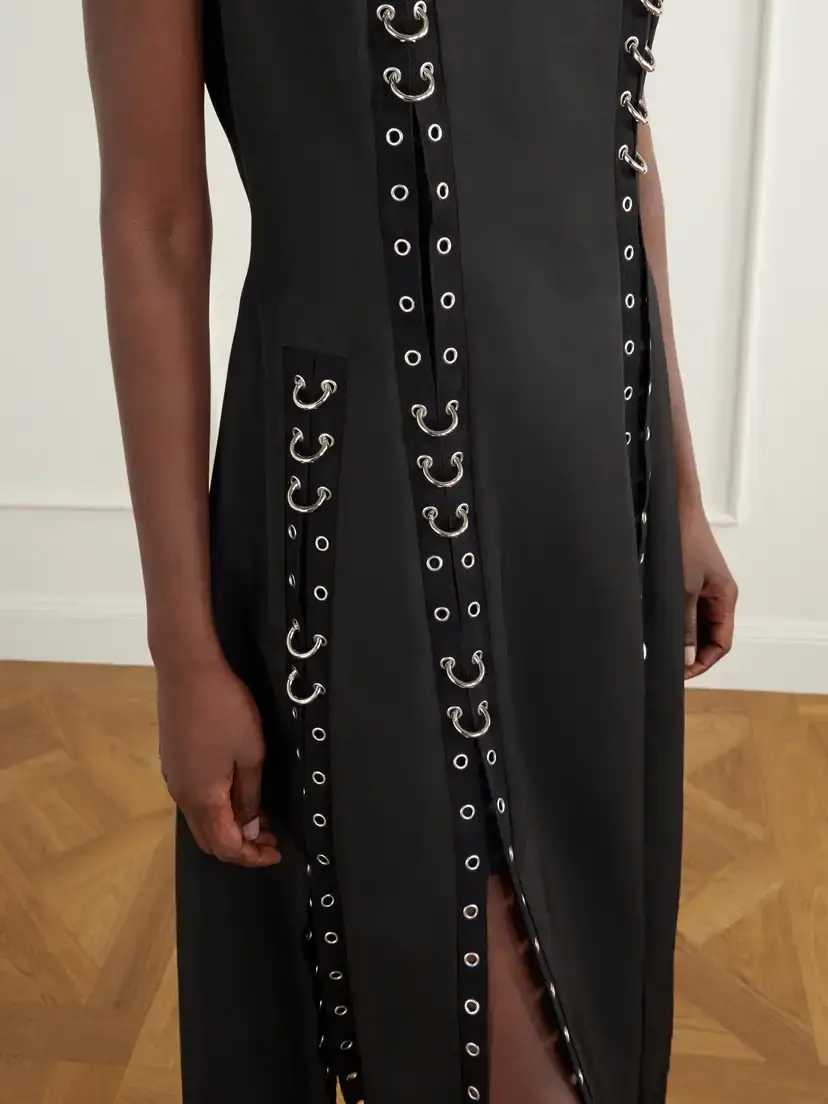 Simone Rocha Embellished Twill Midi Dress | Thumbnail 4 Simone Rocha Embellished Twill Midi Dress | Thumbnail 4