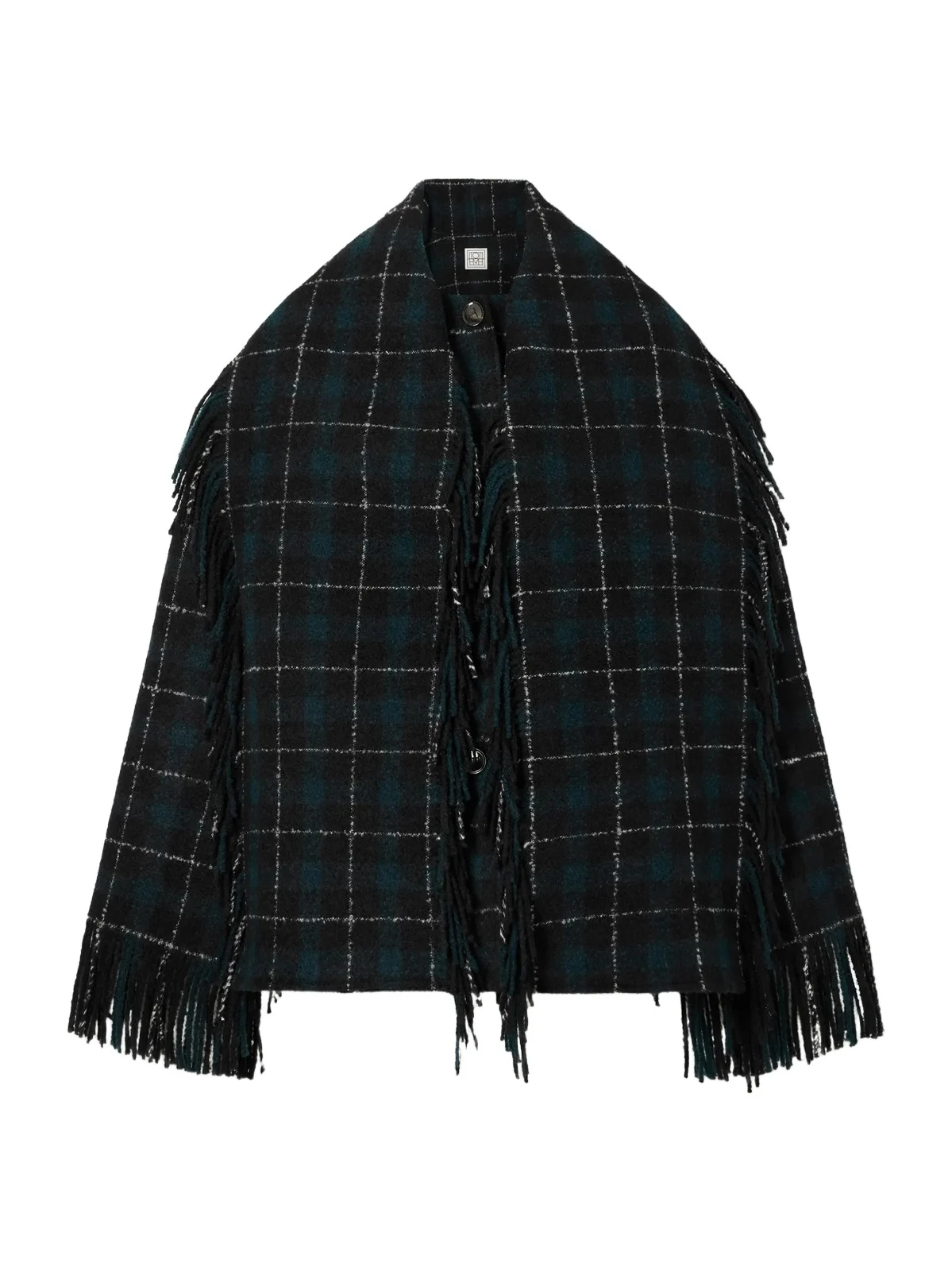 TOTEME Fringed Checked Wool-blend Jacket