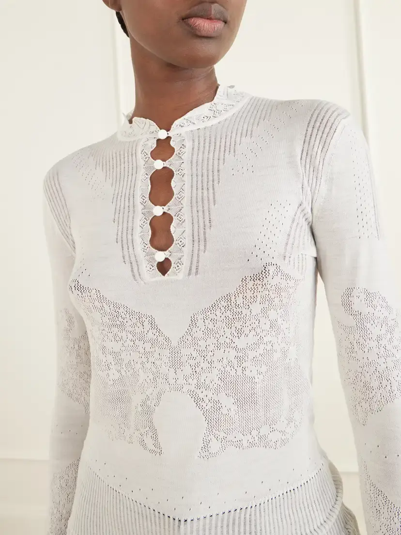 Gabriela Hearst Severn Henley Wool Top | Thumbnail 4 Gabriela Hearst Severn Henley Wool Top | Thumbnail 4