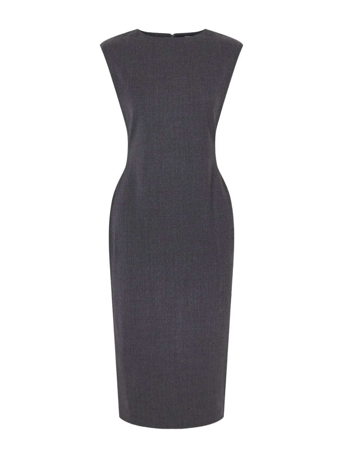 La Robe Alba Ruched-detail Drill Midi Dress La Robe Alba Ruched-detail Drill Midi Dress