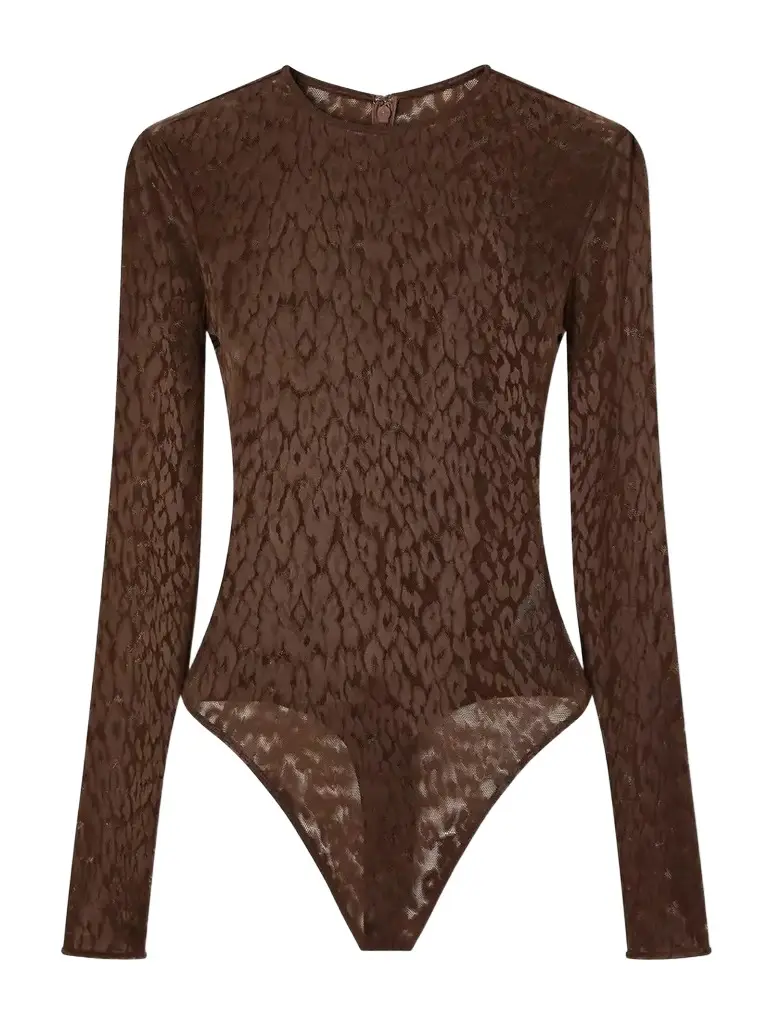 Alex Perry Leopard-print Stretch-lace Bodysuit