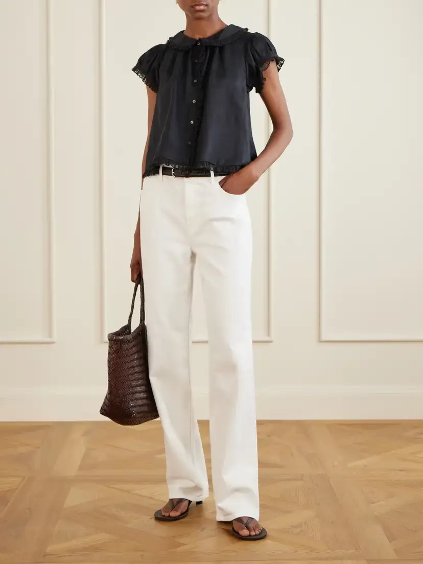 DÔEN Karina Ruffled Ramie Blouse | Thumbnail 2 DÔEN Karina Ruffled Ramie Blouse | Thumbnail 2
