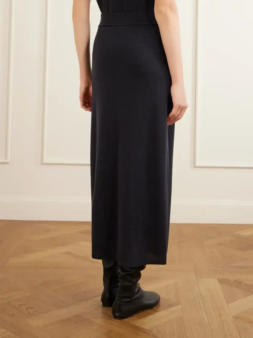 TOTEME Lyocell And Cashmere-blend Midi Skirt | Thumbnail 4 TOTEME Lyocell And Cashmere-blend Midi Skirt | Thumbnail 4