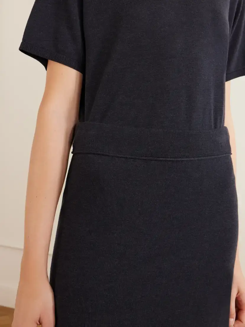 TOTEME Lyocell And Cashmere-blend Midi Skirt | Thumbnail 5 TOTEME Lyocell And Cashmere-blend Midi Skirt | Thumbnail 5