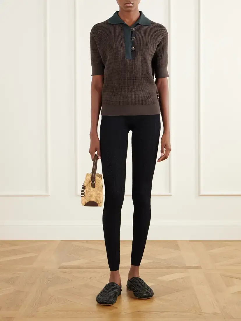 JW Anderson Pointelle-knit Stretch-jersey Leggings | Thumbnail 2 JW Anderson Pointelle-knit Stretch-jersey Leggings | Thumbnail 2