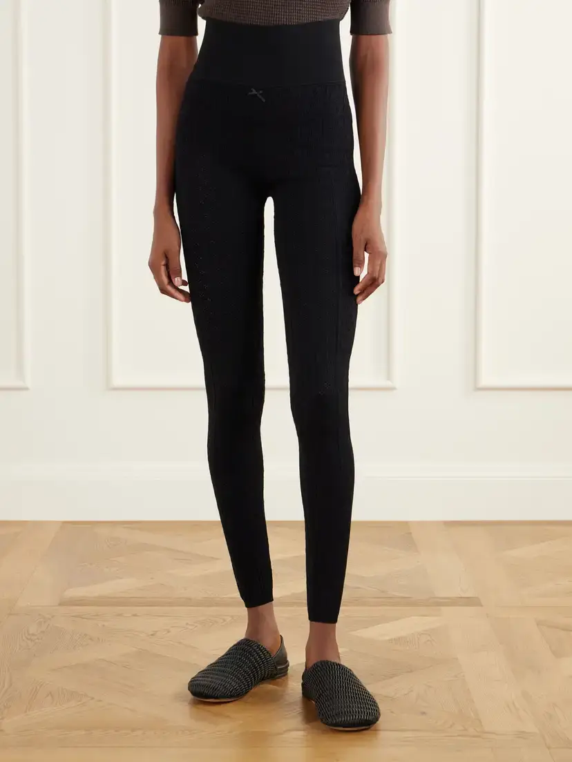JW Anderson Pointelle-knit Stretch-jersey Leggings | Thumbnail 3 JW Anderson Pointelle-knit Stretch-jersey Leggings | Thumbnail 3