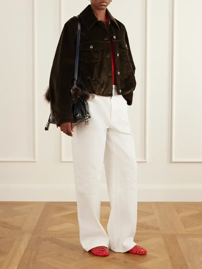 Loewe Flamenco Medium Shearling-trimmed Leather Clutch | Thumbnail 3 Loewe Flamenco Medium Shearling-trimmed Leather Clutch | Thumbnail 3