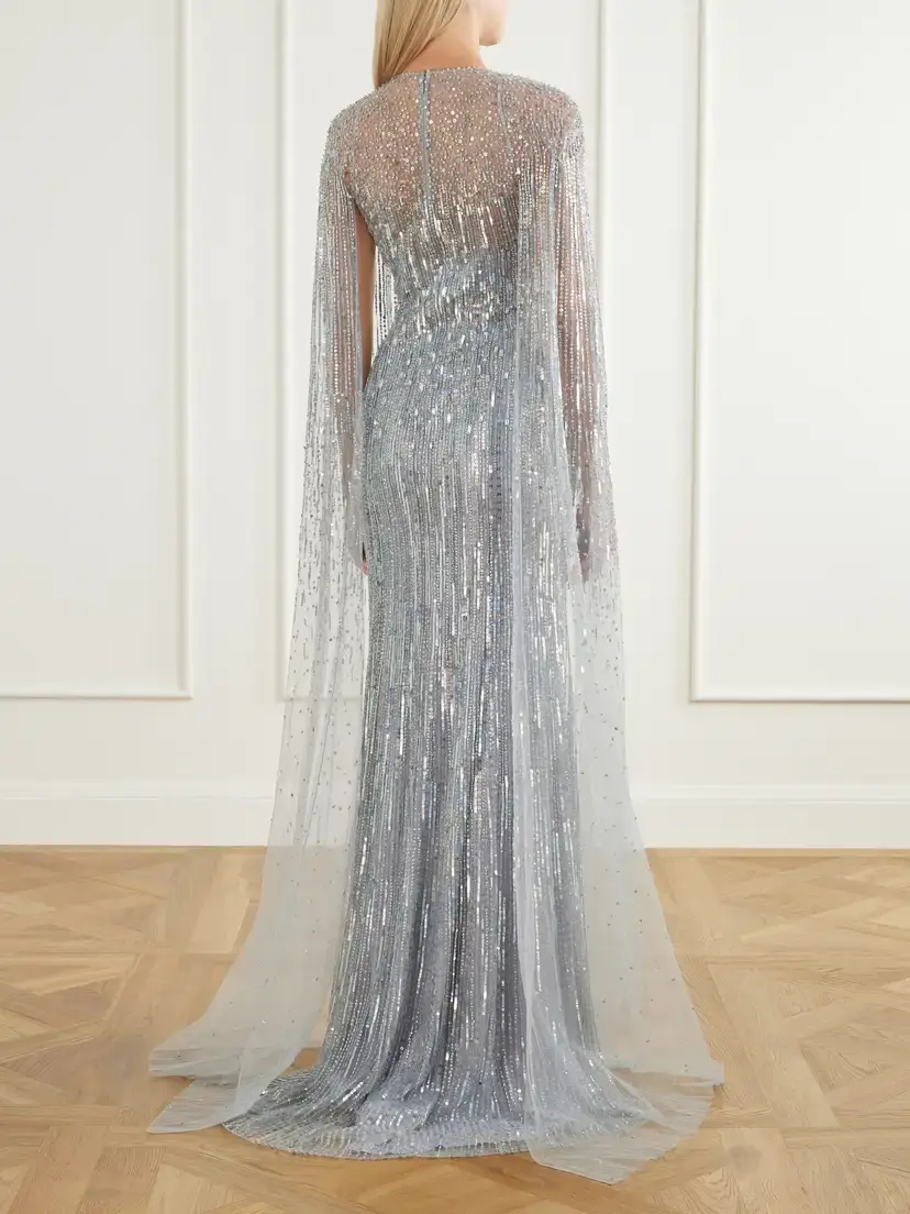 Jenny Packham Cosmic Dust Sequin-embellished Gown | Thumbnail 3