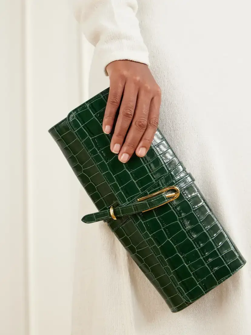 Liffner Belted Croc-effect Leather Clutch | Thumbnail 2 Liffner Belted Croc-effect Leather Clutch | Thumbnail 2