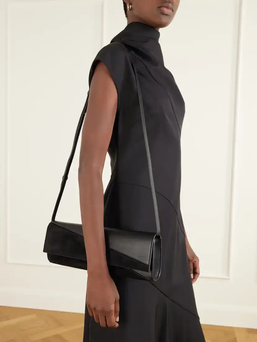Proenza Schouler Hex Leather And Suede Clutch - Black | Thumbnail 5 Proenza Schouler Hex Leather And Suede Clutch - Black | Thumbnail 5
