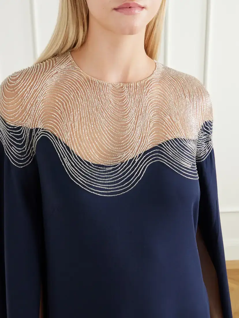 Oscar de la Renta Embellished Stretch-silk Georgette Gown | Thumbnail 4 Oscar de la Renta Embellished Stretch-silk Georgette Gown | Thumbnail 4