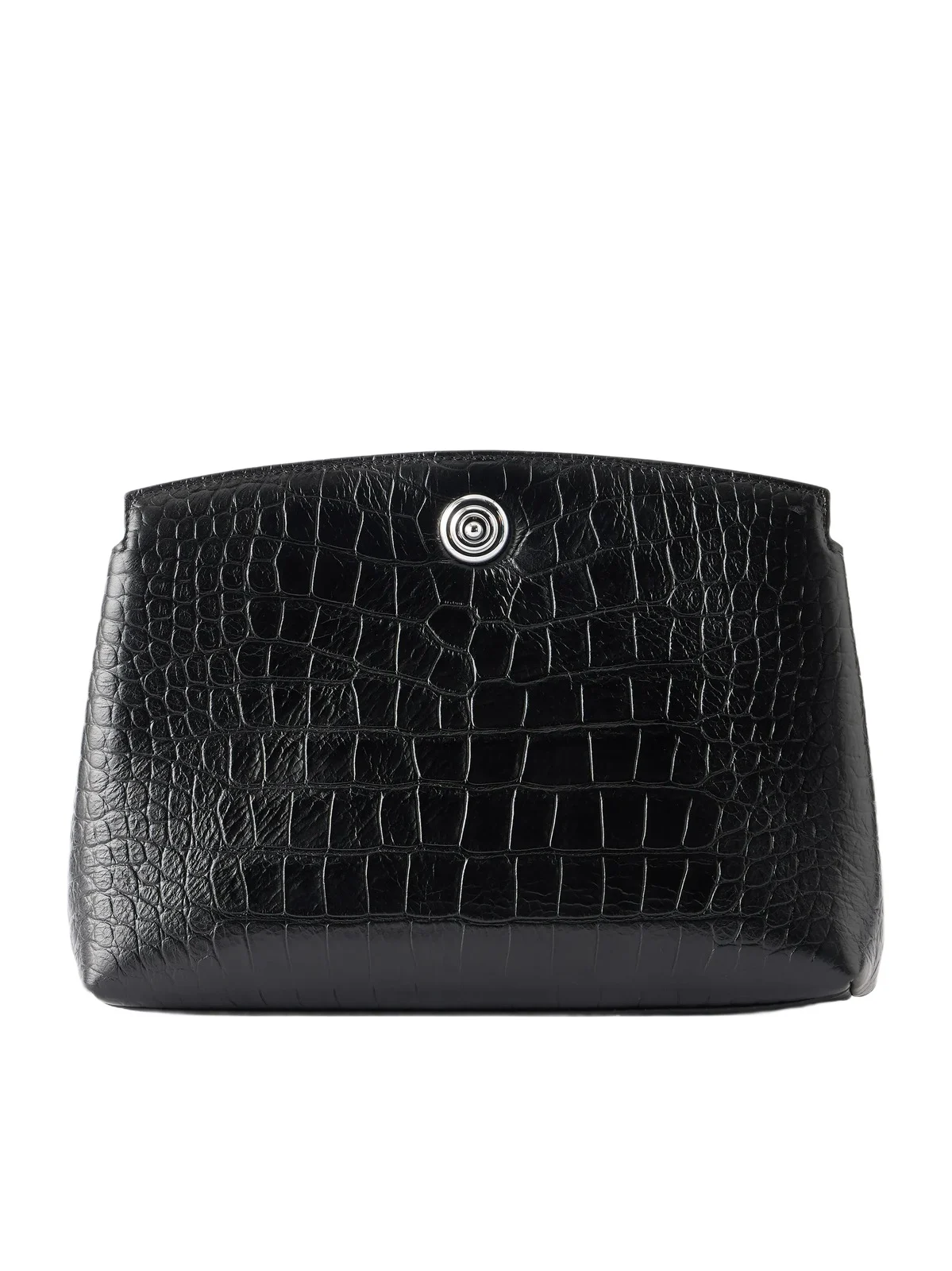 Liffner Pushlock Crocodile-effect Leather Clutch