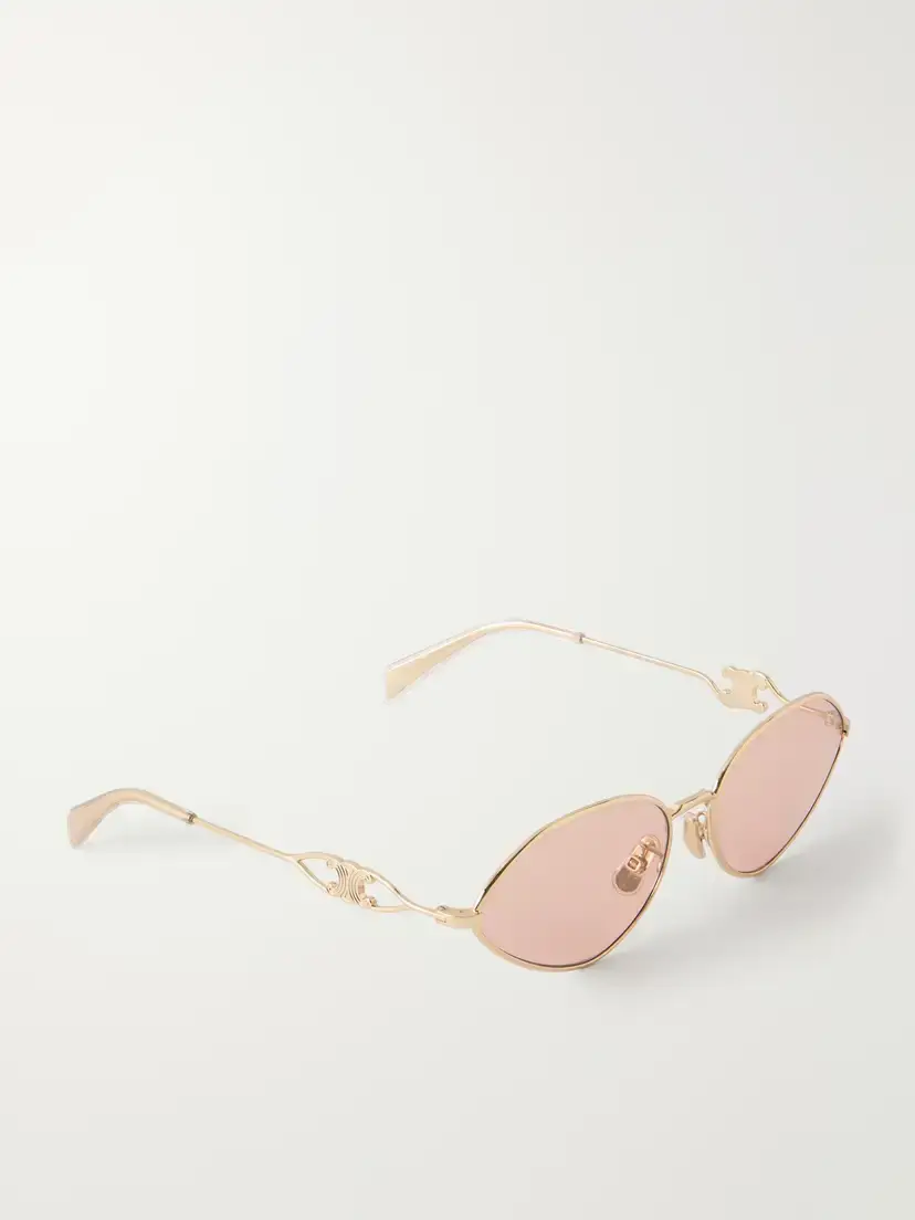 CELINE Eyewear Wire 01 Oval-frame Gold-tone Sunglasses | Thumbnail 3 CELINE Eyewear Wire 01 Oval-frame Gold-tone Sunglasses | Thumbnail 3