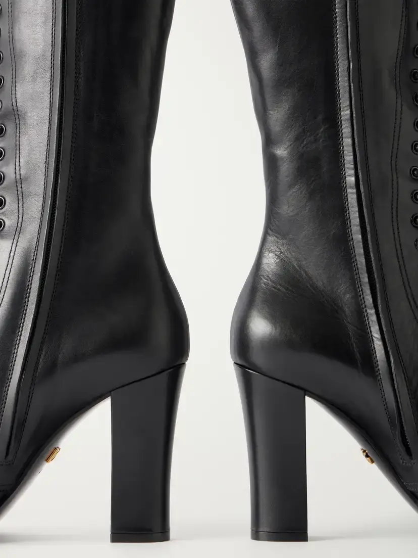 Dolce & Gabbana 90 Leather Knee-high Boots | Thumbnail 5