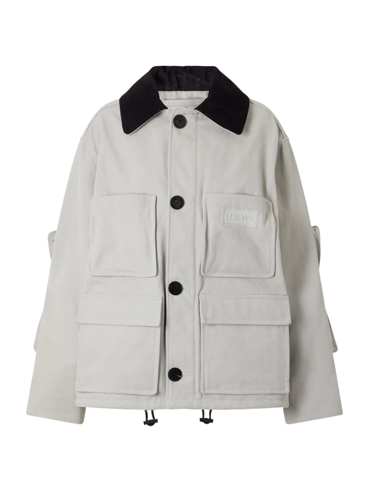 Loewe Leather-trimmed Cotton Jacket