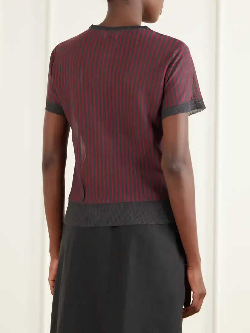 Deiji Studios Cross Neck Knitted T-shirt | Thumbnail 4 Deiji Studios Cross Neck Knitted T-shirt | Thumbnail 4