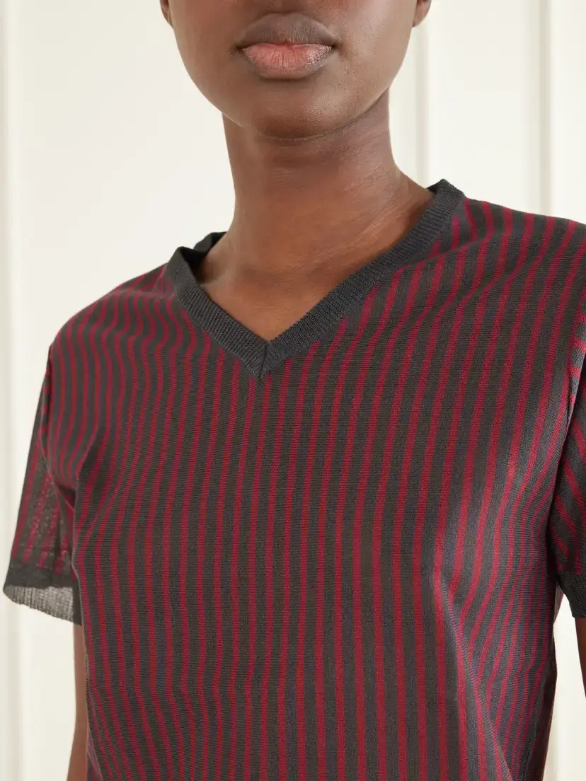 Deiji Studios Cross Neck Knitted T-shirt | Thumbnail 5 Deiji Studios Cross Neck Knitted T-shirt | Thumbnail 5