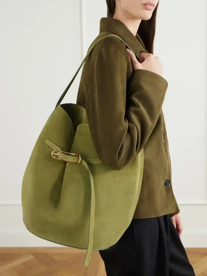 Liffner Belted Bucket Suede Shoulder Bag | Thumbnail 2 Liffner Belted Bucket Suede Shoulder Bag | Thumbnail 2