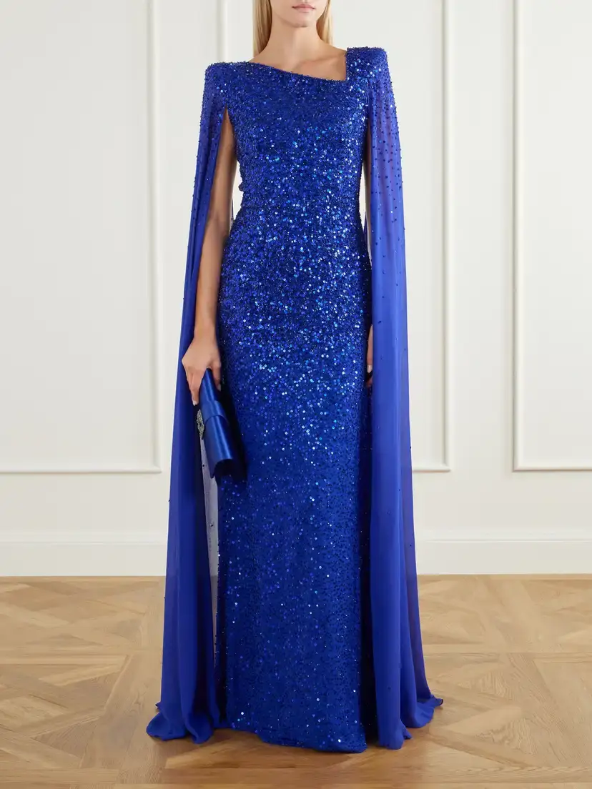 Jenny Packham Twilight Sequin-embellished Gown | Thumbnail 2
