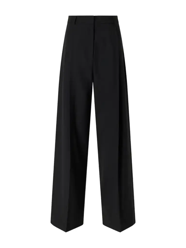 LIBEROWE Mika Pleated Wool Straight-leg Pants