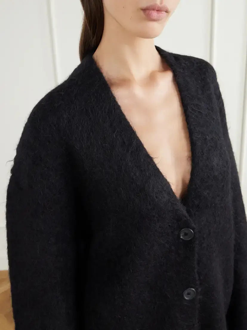 Lauren Manoogian Brushed Alpaca, Pima Cotton And Merino Wool-blend Cardigan | Thumbnail 4