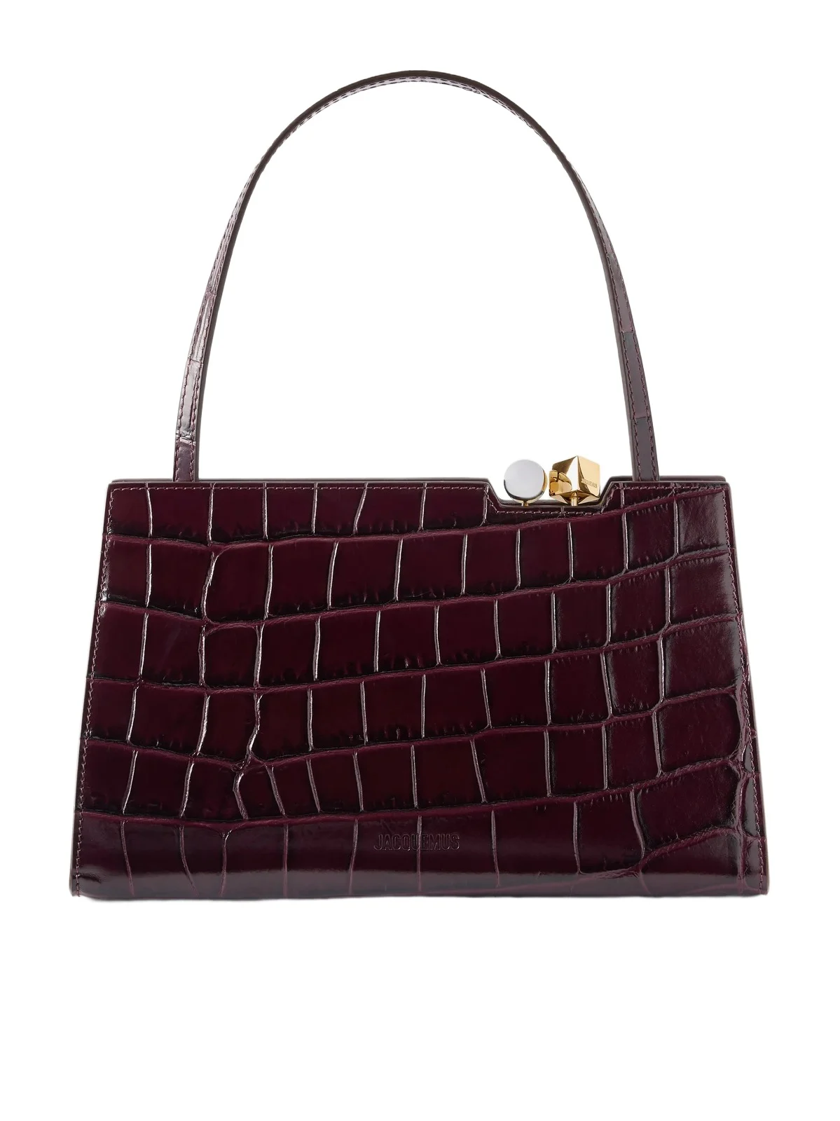 Jacquemus Le Salon Crocodile-effect Leather Tote
