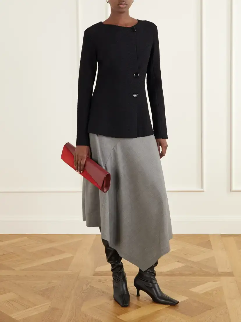 Proenza Schouler Hex Leather And Suede Clutch - Red | Thumbnail 3 Proenza Schouler Hex Leather And Suede Clutch - Red | Thumbnail 3