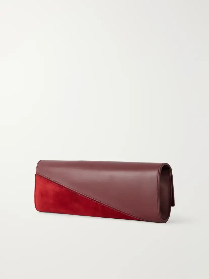 Proenza Schouler Hex Leather And Suede Clutch - Red | Thumbnail 4 Proenza Schouler Hex Leather And Suede Clutch - Red | Thumbnail 4