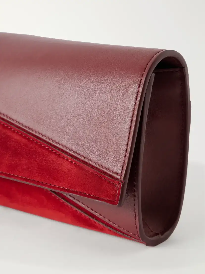 Proenza Schouler Hex Leather And Suede Clutch - Red | Thumbnail 6 Proenza Schouler Hex Leather And Suede Clutch - Red | Thumbnail 6