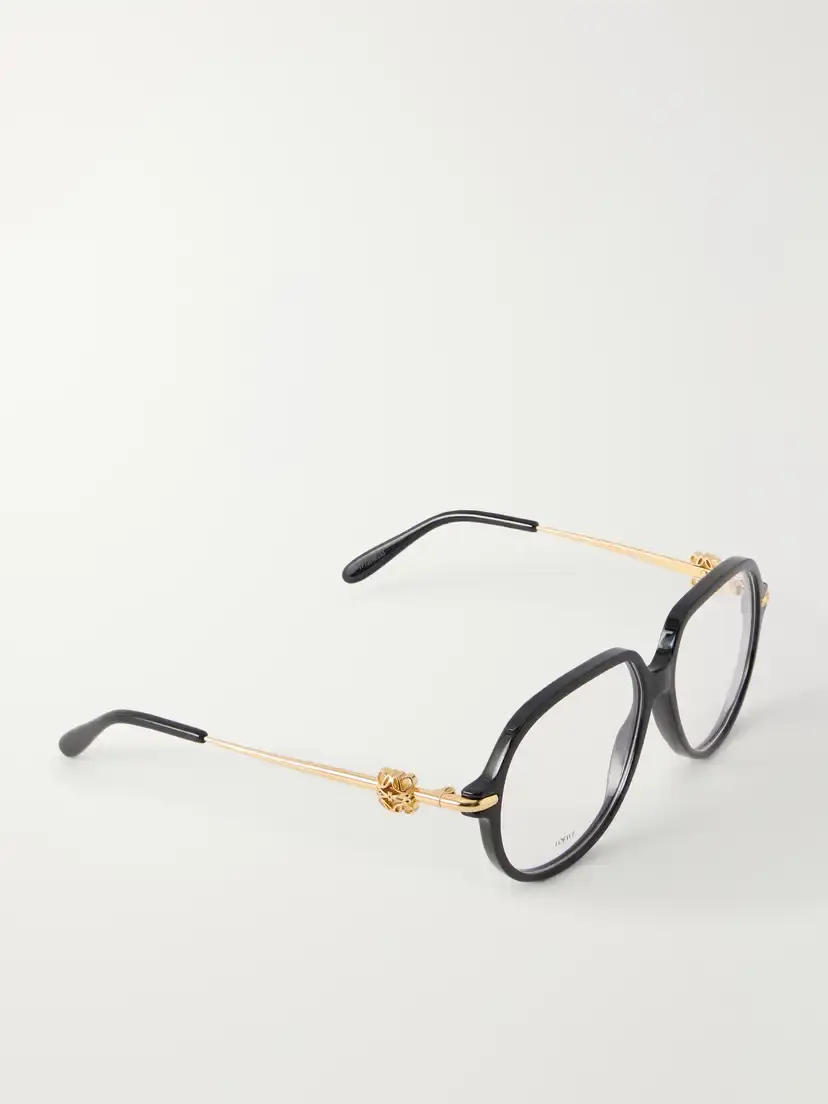 Loewe Anagram Pilot Round-frame Gold-tone Acetate Glasses | Thumbnail 3 Loewe Anagram Pilot Round-frame Gold-tone Acetate Glasses | Thumbnail 3