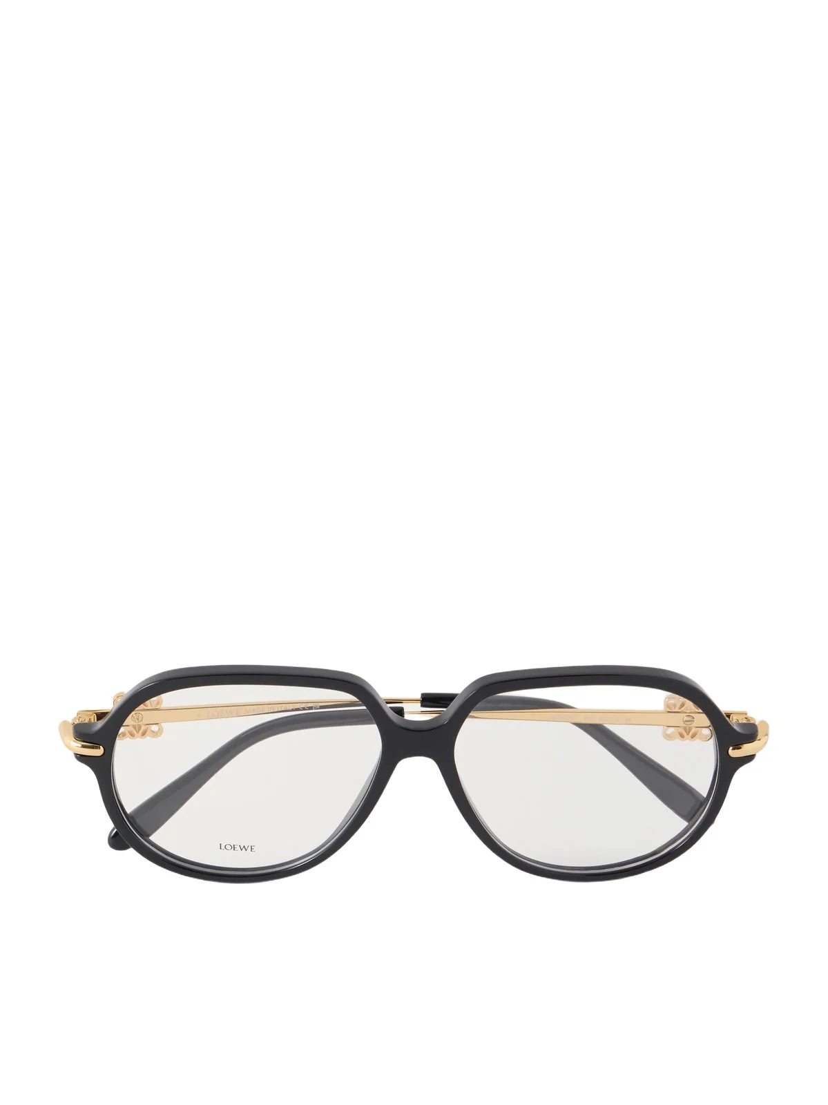 Anagram Pilot Round-frame Gold-tone Acetate Glasses