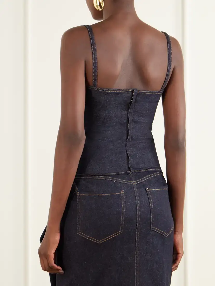Jacquemus Le Haut De-nimes Cotton And Cashmere-blend Denim Cami | Thumbnail 4 Jacquemus Le Haut De-nimes Cotton And Cashmere-blend Denim Cami | Thumbnail 4