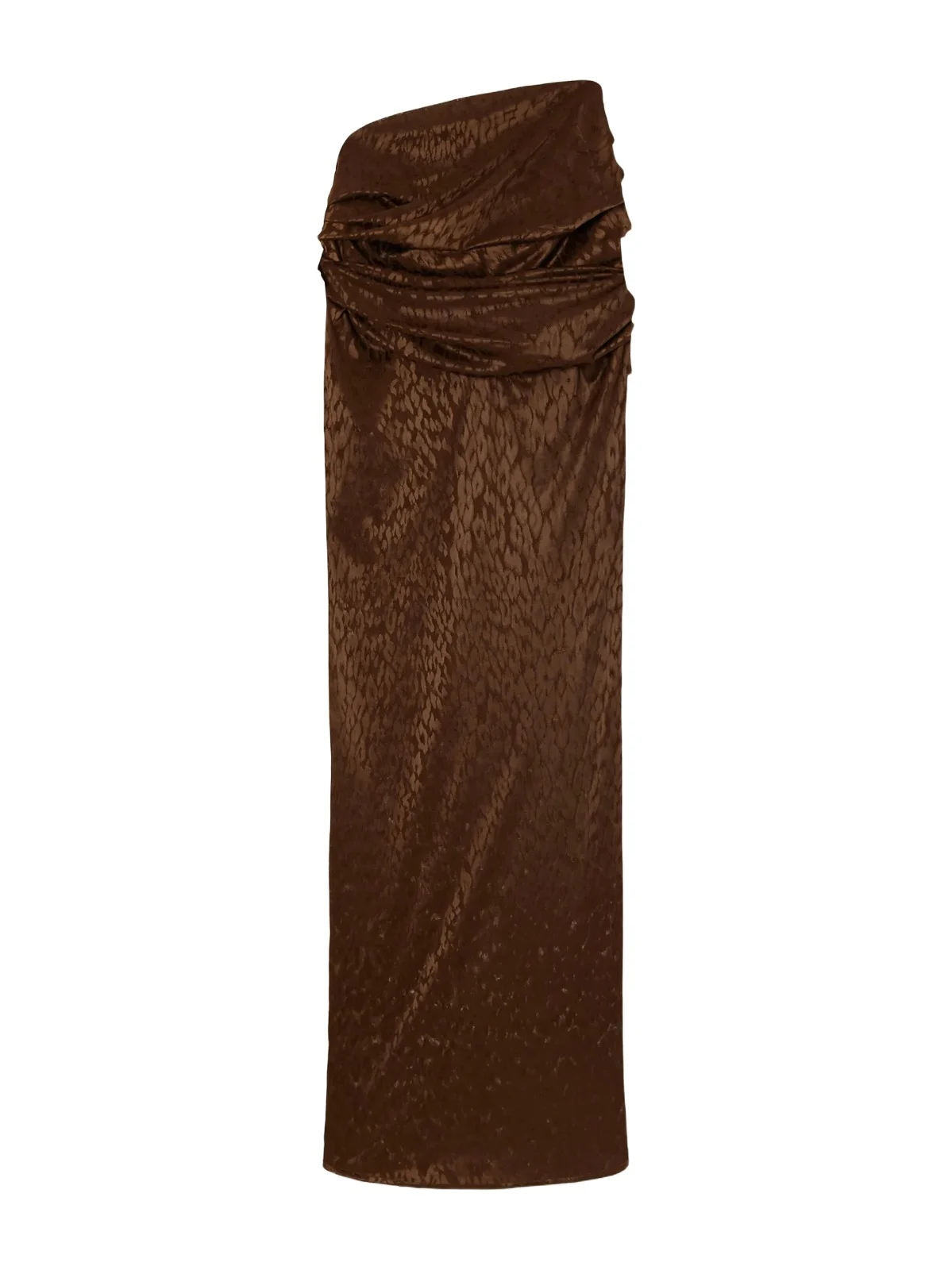 Draped Leopard-print Mesh Maxi Skirt Draped Leopard-print Mesh Maxi Skirt