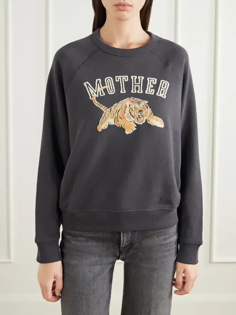 Mother The Concert Printed Cotton Sweatshirt | Thumbnail 3