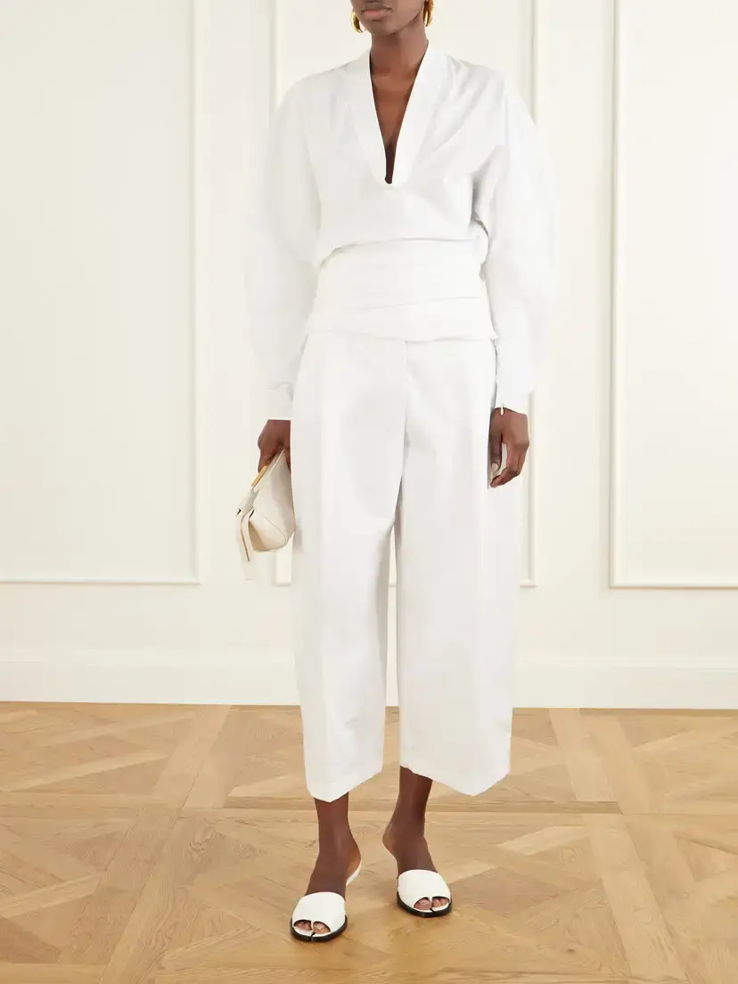 Jacquemus La Blouse Colombe Ruched-detail Cotton-poplin Blouse | Thumbnail 2 Jacquemus La Blouse Colombe Ruched-detail Cotton-poplin Blouse | Thumbnail 2